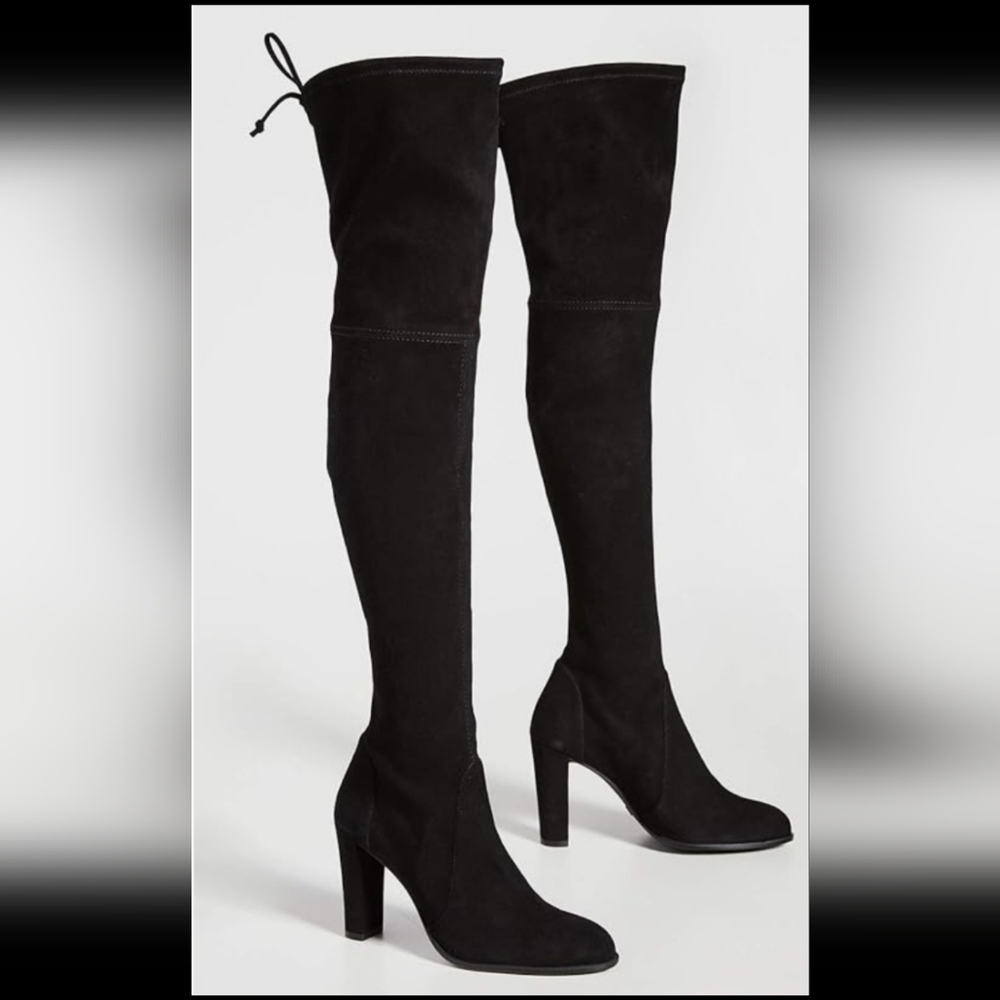 Stuart Weitzman Highland Black Boots Size 5.5 M Brand New - Picture 2 of 6